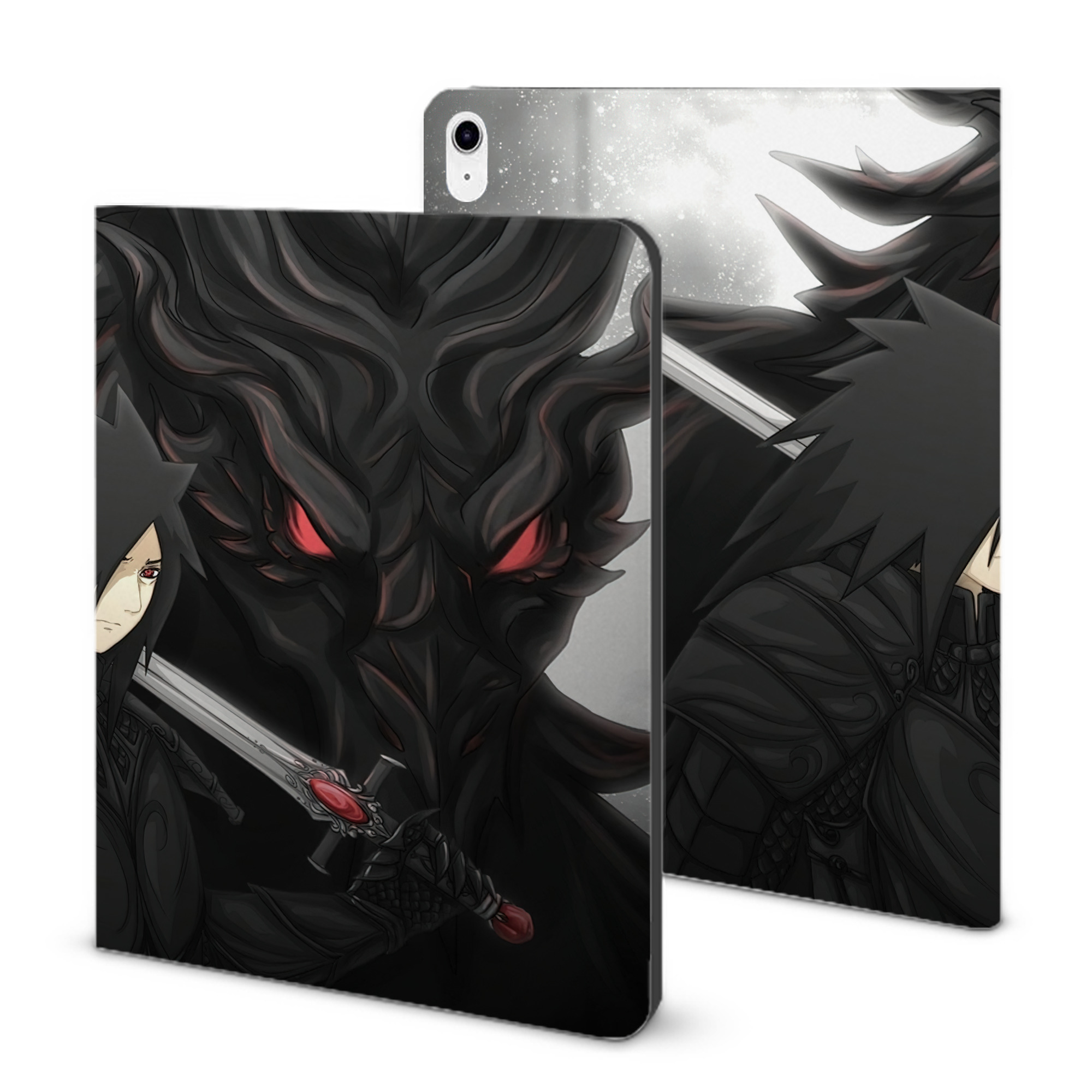 （画像用） NARUTO -ナルト- NARUTO -ナルト- 疾風伝 IPad ケース ブック型 PUレザー TPU 耐衝撃 軽量 薄型 ペン収納なし 全面保護 IPad 各モデル対応